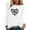 White, variant on AOOCHASLIY Hoodies for Women Casual Bear's Paw Love Pattern Long Sleeve Pullover Tupper Garment