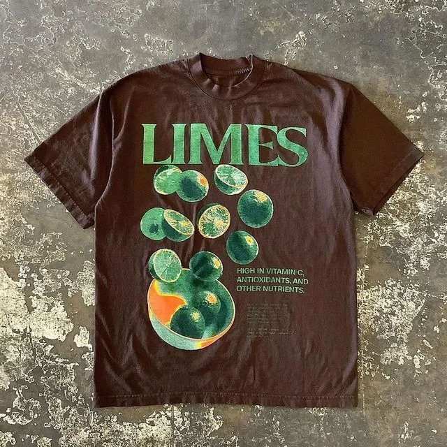 T-shirt Ample à Col Rond en Coton Lavé Imprimé Style Gothique d'Été Y2K Harajuku pour Hommes Mode de Rue Décontractée à Manches Courtes JIANGLANG