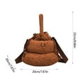 thumbnail image 4 of Fiudx Bolso de Hombro con Diseño de Popó, Bonito Bolso de Forro Polar con Cordón, Suave Tejido de Pashmina de Cordero, Ideal para Guardar Tus Artículos de Uso Diario, Accesorio Informal, Ideal Como R, 4 of 7