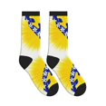 thumbnail image 4 of Men's Bosnian Flag Map Novelty Athletic Socks Women's Digital Printing Funky Patterned Crew Socks, 4 of 7