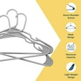 thumbnail image 5 of Lifemaster Plastic Clothes Hangers – Heavy Duty Hanger Set, For Organizing Clothes, Dresses, and Coat, Holds Up To 5 lbs, Space-saving Hangers with Non-Slip Shoulder Grooves, Pack of 20, Gray, 5 of 7