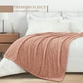 thumbnail image 6 of Exclusivo Mezcla Fuzzy Fleece Throw Blanket for Couch Sofa, Lightweight Fluffy Solid Velvet Blanket, 50x60 Inches, Dusty Pink, 6 of 10