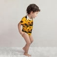 thumbnail image 4 of Xecao Flower Bush Sunflower Pattern Baby Climbing Bodysuit Short Sleeve Onesie Unisex 0-12 Months Baby Shirt Newborn Outfits Crotch snap design-2 Years, 4 of 6