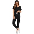thumbnail image 6 of Purcoar Women Tracksuit 2 Piec Outfit Short Sleeve Casual Sweatshirt Set, 6 of 7