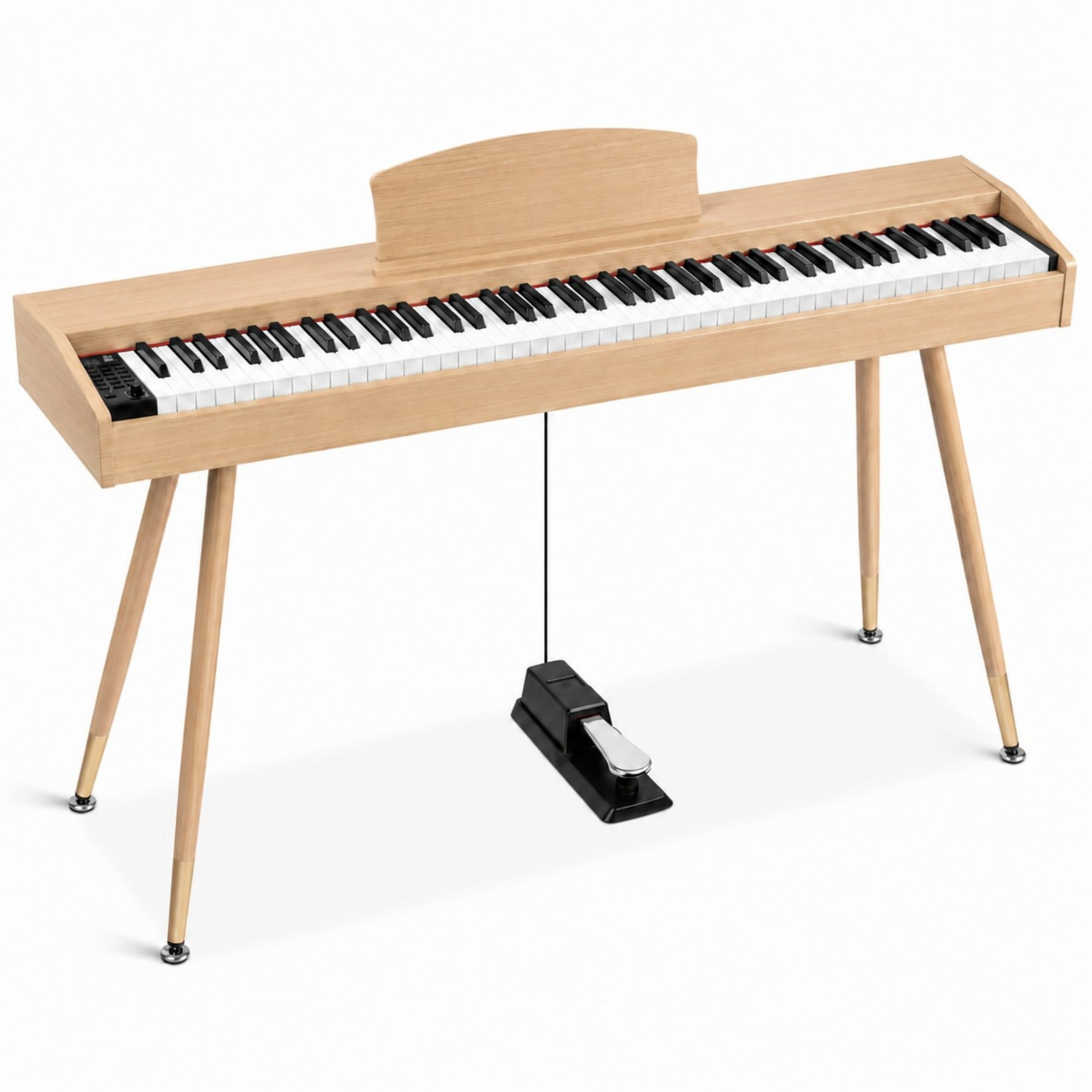 Gymax 61-Key Electric Keyboard Piano w/Lighted Keys, Stand, Bench