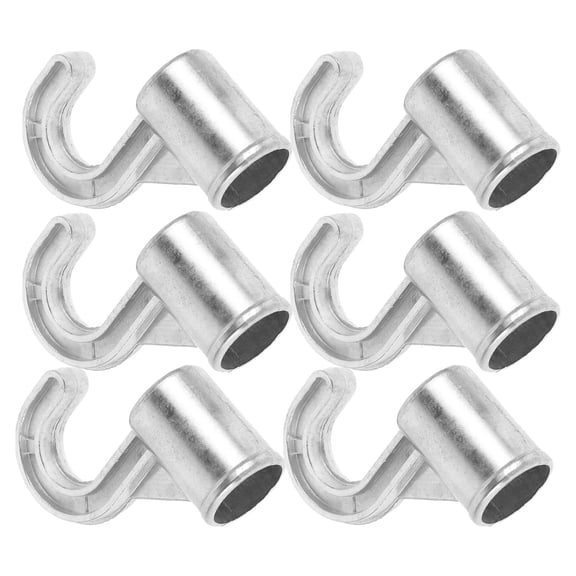 Alasum 6Pcs Closet Rod Hooks Heavy Duty Aluminum Alloy Wardrobe Hook for Clothes Hanging