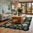 thumbnail image 2 of Moynesa 5'x7' Floral Living Room Rugs, Area Rugs 5x7ft Rug for Bedroom Ultra-Thin Soft Rug, Non-Slip Washable Rugs Stain Resistant Boho Rug Low-Pile Throw Rug for ‎Dining Room Office,Black, 2 of 6