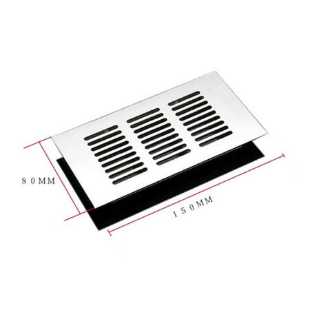 

Leke 80*150-400mm Aluminium Air Vent Silver Louvred Grill Ventilation Grille Cover