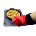 thumbnail image 2 of Magg Professional Long Heat Resistant Silicone Lined Grip Oven Mitts- For Hot Surfaces Cooking Baking Gloves Potholder Kitchen Mittens (Red 1 piece), 2 of 3
