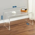 thumbnail image 3 of Kojooin Table Basse en Acrylique Transparent en Forme de U, Table d'Appoint Moderne Transparente pour Salon Ou Cour, 3 of 7