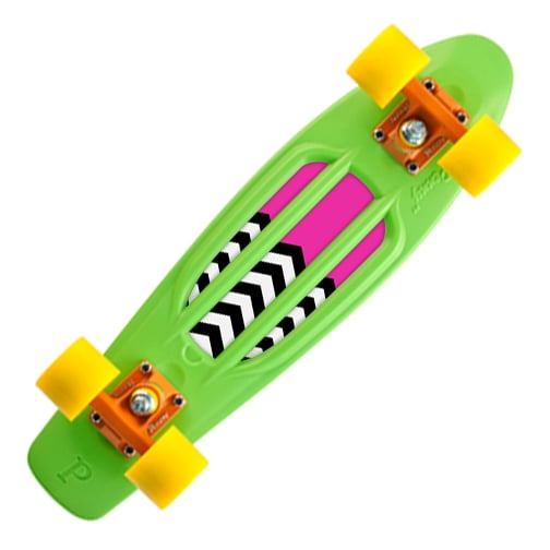Skin Decal Wrap for Penny Board Original 22" Skateboard Aqua Chevron