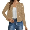 thumbnail image 2 of Miqool Women's Sequin Jackets Long Sleeve Open Front Jacket Cardigan Glitter Lightweight Work Office Dressy Coat Outerwear, 2 of 9