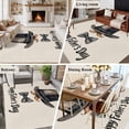 thumbnail image 6 of Area Rug 60×96in, Happy Father's Day Bow Tie Hat Floor Carpet Living Room Rug, Watercolor Beard on Burlap Non-Slip Welcome Mat Indoor Rugs for Bedroom Dining Room, 6 of 9