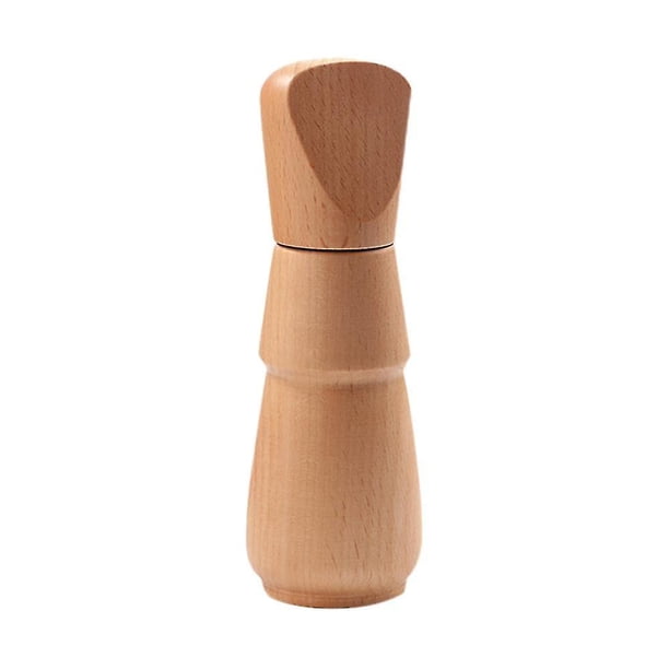 Molinillo de pimienta o sal de madera de acacia de cintura recta, manual para especias