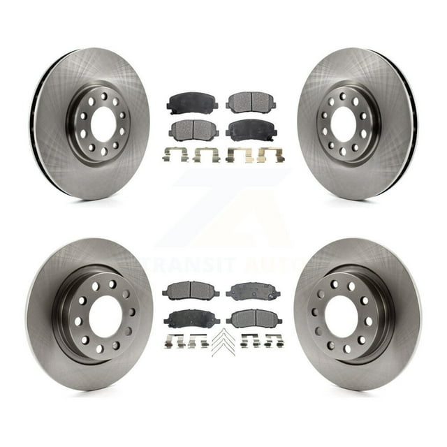 Transit Auto Front Rear Disc Brake Rotors and Semi-Metallic Pads Kit for Car 2013-2016 Dodge Dart K8F-100987