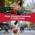 thumbnail image 2 of INSPIRE CHIC Oxford Crossbody Bag for Women Casual Everyday Shoulder  with Adjustable Strap & Zipper Closure Red, 2 of 6