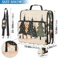 thumbnail image 2 of FORMRS Zipper Binder with Shoulder Strap 2-inch Ring 500 Sheet Capacity File Bag, Beige Christmas Trees, 2 of 5