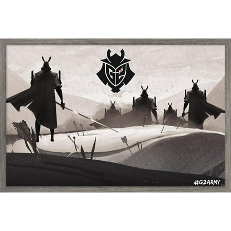 G2 Esports - Samurai Wall Poster, 22.375" x 34" Framed