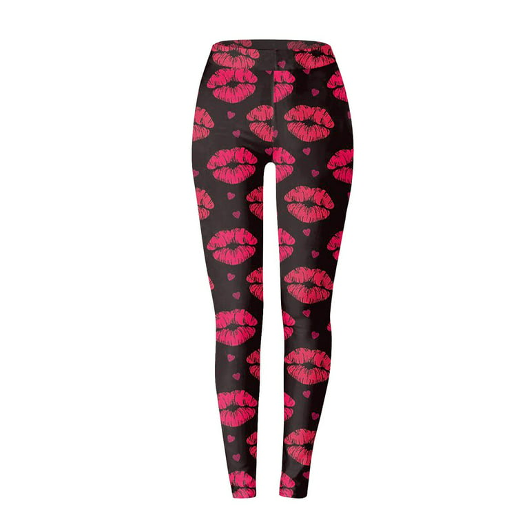 Fesfesfes Workout Leggings for Women Casual Printed Yoga Pants High Waist  Straight Long Pants On Sale 