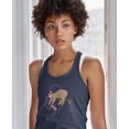 thumbnail image 2 of 4th Of July Sloth Patriotic Cute Fireworks Women's Juniors Soft T Shirt, 2 of 5