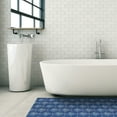 thumbnail image 2 of Dundee Deco Diamond Bathroom Mat - 35" x 26" Blue Waterproof Non-Slip Quick Dry Rug, Non-Absorbent Dirt Resistant Perfect for Kitchen, Bathroom and Restroom, 2 of 3
