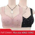 thumbnail image 2 of Talla Grande Sujetador Tamaño 36-52 Cierre Frontal Sujetadores Sin Hierro Mujer Ropa Interior Algodón Completo, 2 of 5