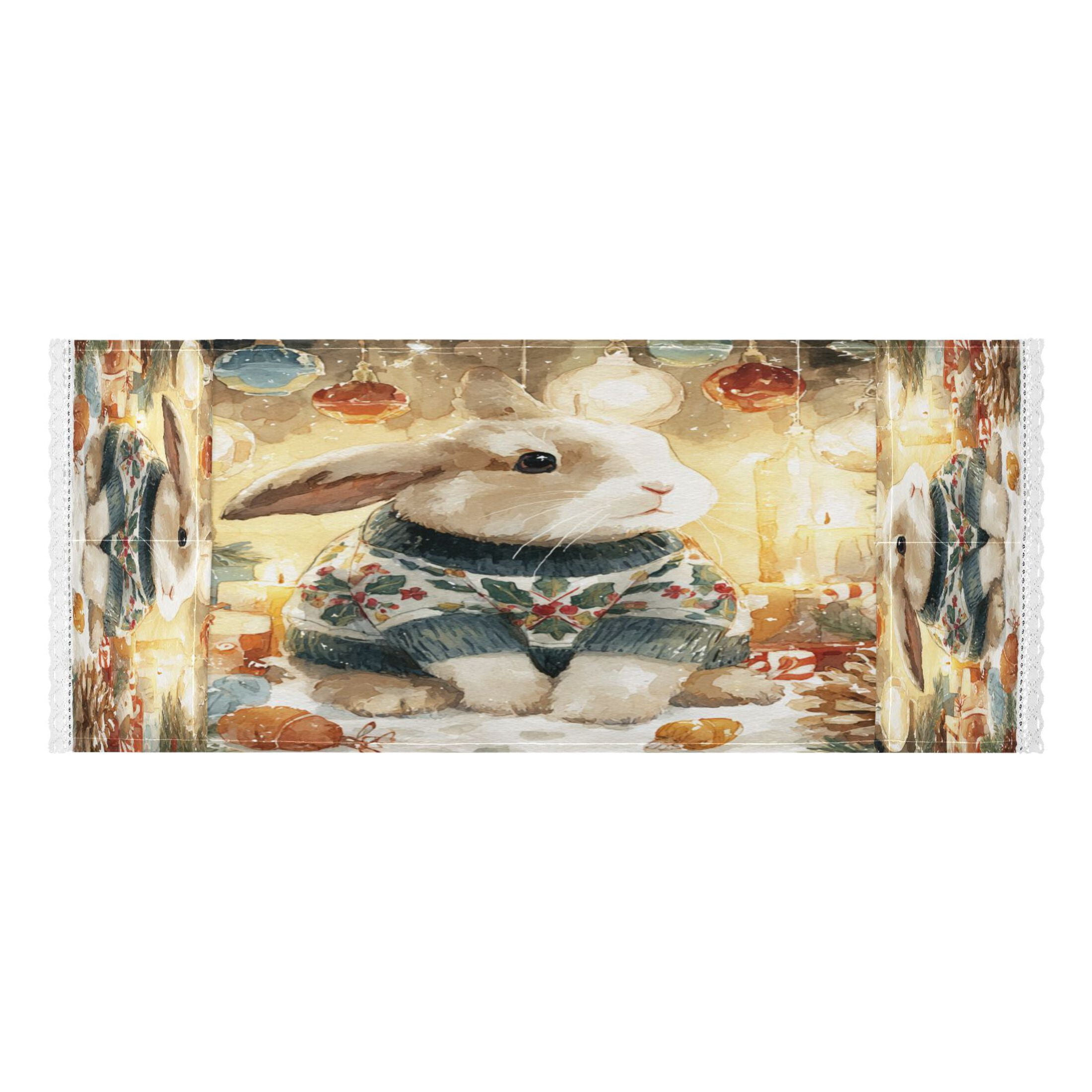 Wobogo Festive Rabbit Washing Machine Cover Dustproof Washer Dryer Cover Waterproof Laundry Room Decorative Protector