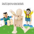 thumbnail image 2 of 10PCS Unfinished Wooden Robot Wood People Shapes Figures for DIY Painting Arts Crafts, 2 of 4
