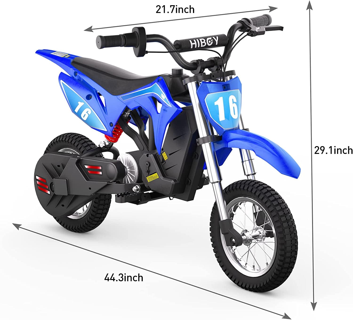 Hiboy DK1 36V Electric Dirt Bike,300W Electric Motorcycle - Up to 15.5MPH & 13.7 Miles Long-Range,3-Speed Modes Motorcycle Blue