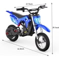 thumbnail image 6 of Hiboy DK1 36V Electric Dirt Bike,300W Electric Motorcycle - Up to 15.5MPH & 13.7 Miles Long-Range,3-Speed Modes Motorcycle Blue, 6 of 7