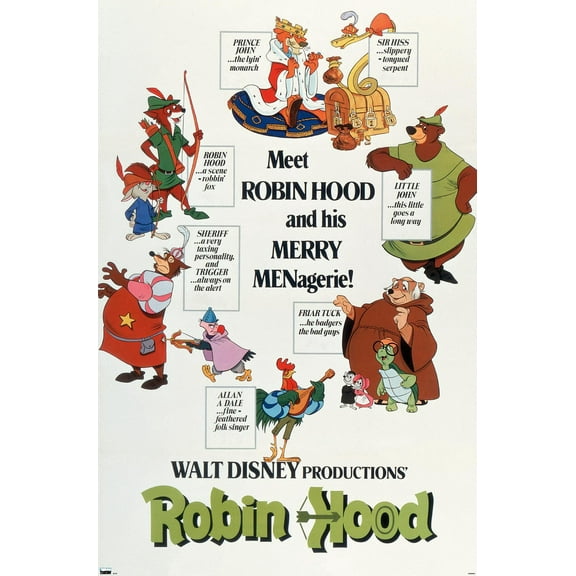 Disney Robin Hood - One Sheet Wall Poster, 22.375" x 34"