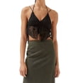 thumbnail image 2 of Yunliwuli Women Lace Camisoles Spaghetti Straps Tie-Up V-Neck Sleeveless Sling Tank Tops Summer Vests Crop Tops, 2 of 6