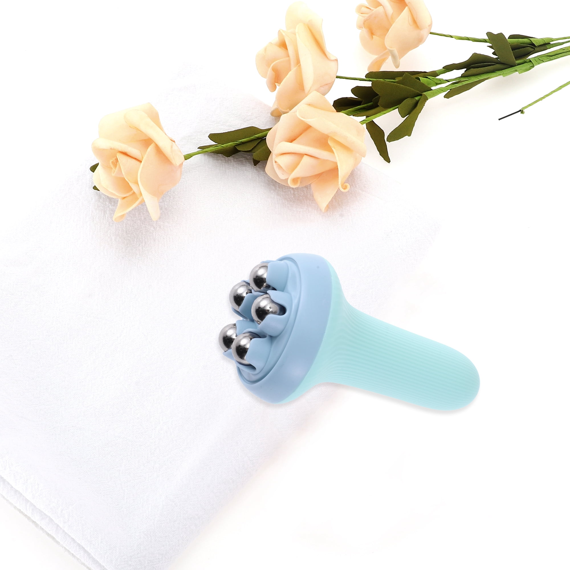 Unique Bargains Roller Massager Manual for Face and Body Ease Blue