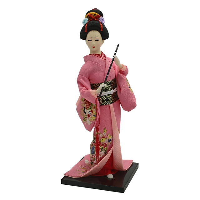 Antigua Dama Japonesa Figurine Geisha Doll Wearing Kimono Furnishing Handicraft segundo Sunnimix Muñeca de disfraz antiguo de 12 pulgadas