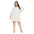 thumbnail image 2 of Oussum Robe Tunique Lurex Courte Ajustable pour Femmes Grande Taille, Blanc, 2 of 7