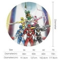 thumbnail image 2 of Power Rangers Round Tablecloth Print Decorative Table Cover Washable Table Cloths for Dining Party Picnic 50x50in, 2 of 8