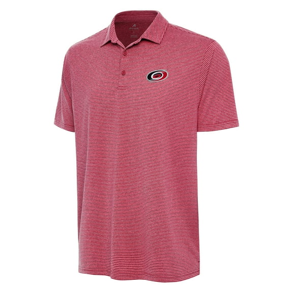 Men's Antigua  Heather Red Carolina Hurricanes Scheme Polo