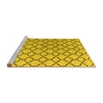 thumbnail image 2 of Ahgly Company Machine Washable Indoor Round Trellis Yellow Contemporary Area Rugs, 5' Round, 2 of 4