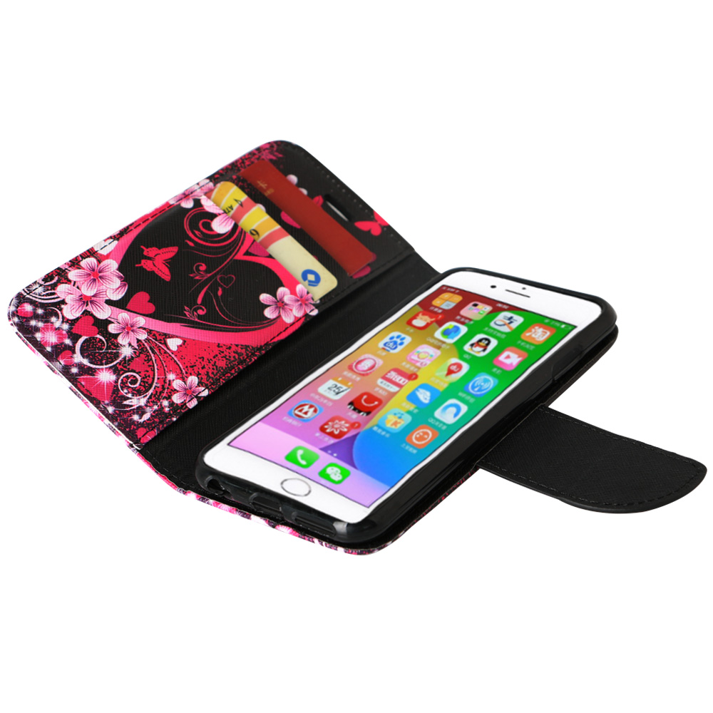Vegan Leather Folio Phone Stand Case With Magnetic Closure For iPhone 6 or 6s