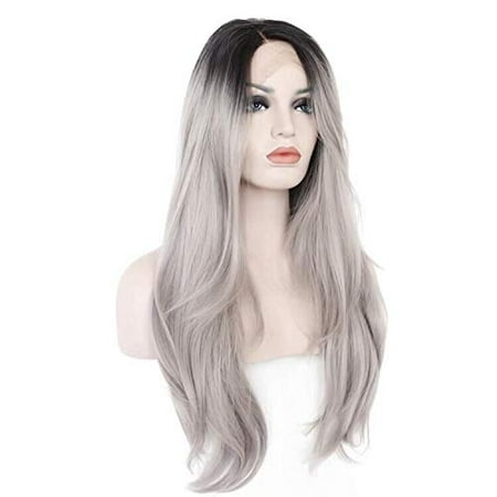 Ebingoo Silver Grey Lace Front Wigs For Black Women Front Lace Wig