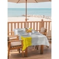 thumbnail image 2 of Outdoor Tablecloth with Umbrella Hole for Patio/Picnic/Party/Camping, Yellow Grey Waterproof Table Cloth Rectangle Table Cover Washable, Abstract Geometric Oil Painting Vintage Gradient (60"x 120"), 2 of 8
