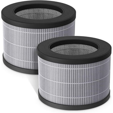 2 Pack Replacement Filter for Air Purifier, 4-in-1 H13 True HEPA & Activated Carbon, Smoke Removal Version