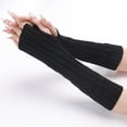 thumbnail image 6 of Kukuzhu Arm Warmers Y2K Rib Knit Arm Warmers Fingerless Grunge Gloves Gyaru Lolita Y2K Accessories Harajuku Arm Sleeves, 6 of 6