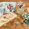 thumbnail image 5 of Mini Faux Floral Stems Small Artificial Flowers Mini Plastic Colorful Realistic Spring Flower Arrangement Bouquet Branches for Home Party Wedding Table Centerpiece Vase Decor (Blue), 5 of 9