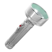 Pawsdot Durable Vintage Silver Flashlight Metal Torch for Functional Rural Lighting