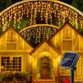 Solar Icicle String Lights 3.5M Waterproof Eaves Decor Light Outdoor
