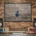 thumbnail image 2 of wall26 Framed Canvas Print Wall Art Banksy Rat Balances on Chain Graffiti &amp; Street Art Pop Culture Illustrations Pop Art Bohemian Multicolor Dark for Living Room, Bedroom, Office - 24"x36&qu, 2 of 5