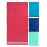 Kaufman Extra-Large Velour Beach Towel-Pool Towel Solid Color 35x70 CORAL