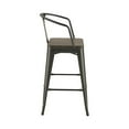 thumbnail image 5 of Coaster Geneva Metal Bar Stool with Wooden Seat in Black, 5 of 7