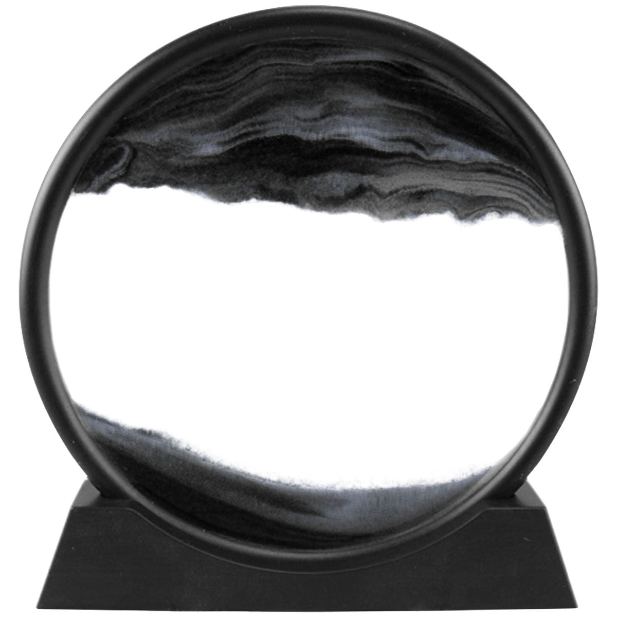 7Inch Round 3D Deep Sea Sandscape in Motion Display Flowing Sand Frame BESPORTBLE Moving Sand Art Picture Desktop Sand Art for Home Decor and Office